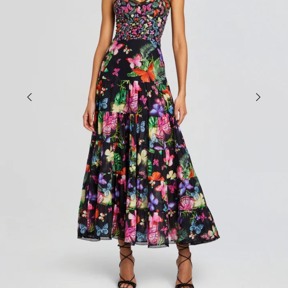 Charo Ruiz Black Floral Maxi Dress- New w/o tags
